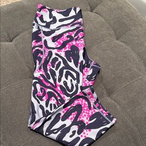 Under Armour Pink and Navy Patterned Leggings